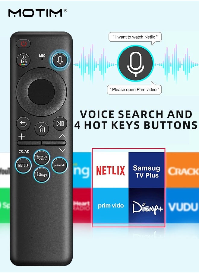 Motim - Universal Remote Control for Samsung Smart TV, Voice Commands Pointing, Voice Remote Solar Charging Remote Control - Image 1