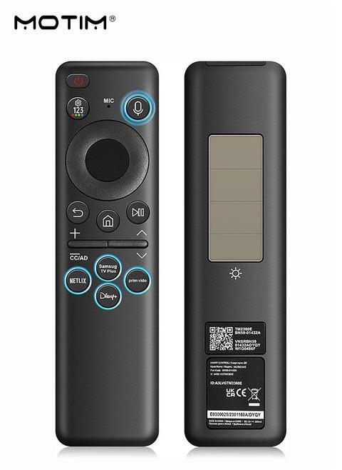 Universal Remote Control for Samsung Smart TV, Voice Commands Pointing, Voice Remote Solar Charging Remote Control