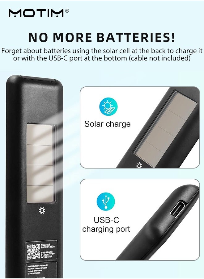 Motim - Universal Remote Control for Samsung Smart TV, Voice Commands Pointing, Voice Remote Solar Charging Remote Control - Image 1