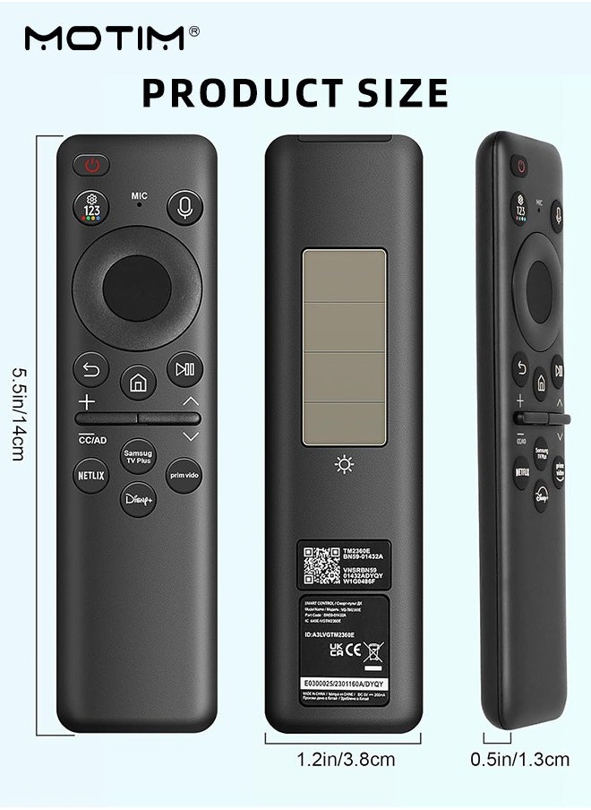 Motim - Universal Remote Control for Samsung Smart TV, Voice Commands Pointing, Voice Remote Solar Charging Remote Control - Image 1