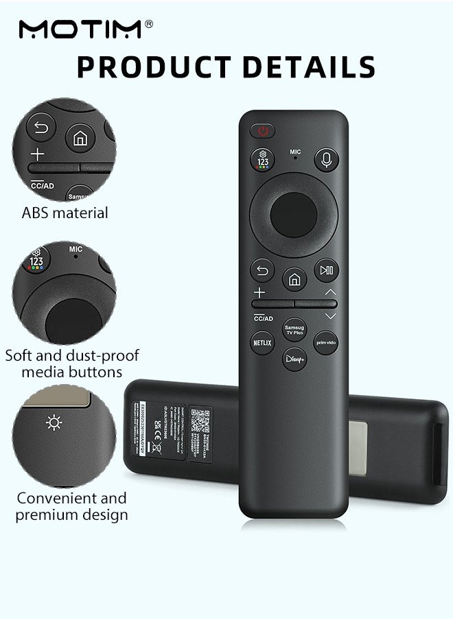 Motim - Universal Remote Control for Samsung Smart TV, Voice Commands Pointing, Voice Remote Solar Charging Remote Control - Image 1