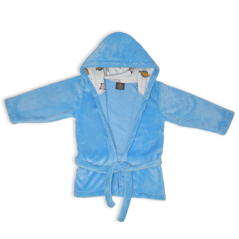 Adhigams Baby Stylish Bath Robe, Towel, Wrapper | Unisex Bath Wrap for Baby boy and Girl (12-24 Months) (Blue) - Image 3