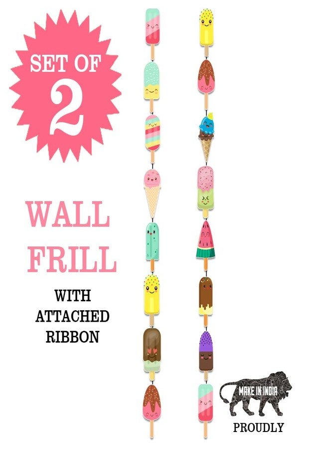 Suruchi Strokes Ice Cream Theme Birthday Decoration | Candy Land Theme Birthday Party Frills | Hanging Set - Image 4