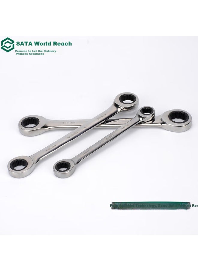 Sata 46204 Fully Polished Double Plum Blossom Quick Wrench, 14x15mm - Image 2