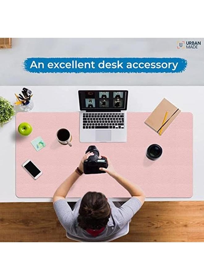 erorex - Desk Mat Blotter For Laptop Large Extended Mouse Pad For Office Table Mat Office Accessories For Desk Keyboard Computer Gaming Study Anti Slip And Reversible Full Desk Pink Blue - Image 1