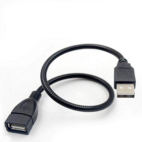 Duttek USB Gooseneck Cable 1FT/30CM, USB2.0 Cable, USB 2.0 Type A Male to Female Jack Sync Data Flexible Extension Gooseneck Cord - Image 1