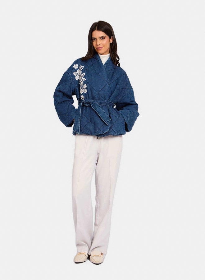 Dare Women Regular Fit Kimono - Dark Blue 