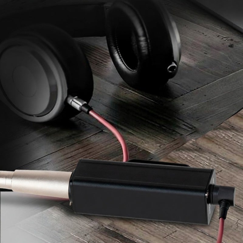 Headphone Amplifier: Black Aluminum Alloy, Plug And Play, Individual Volume Control - High-Quality Audio Conversion, Portable Headphone Amp for Band Performances, Music Creation, Live Singing - Image 3