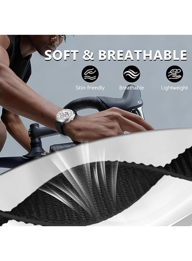 HablTech Nylon Sport Strap Compatible with Samsung Galaxy Watch 8 40mm 44mm/Galaxy Watch 8 Classic 46 mm Soft Adjustable Fabric Replacement Bands - Image 3