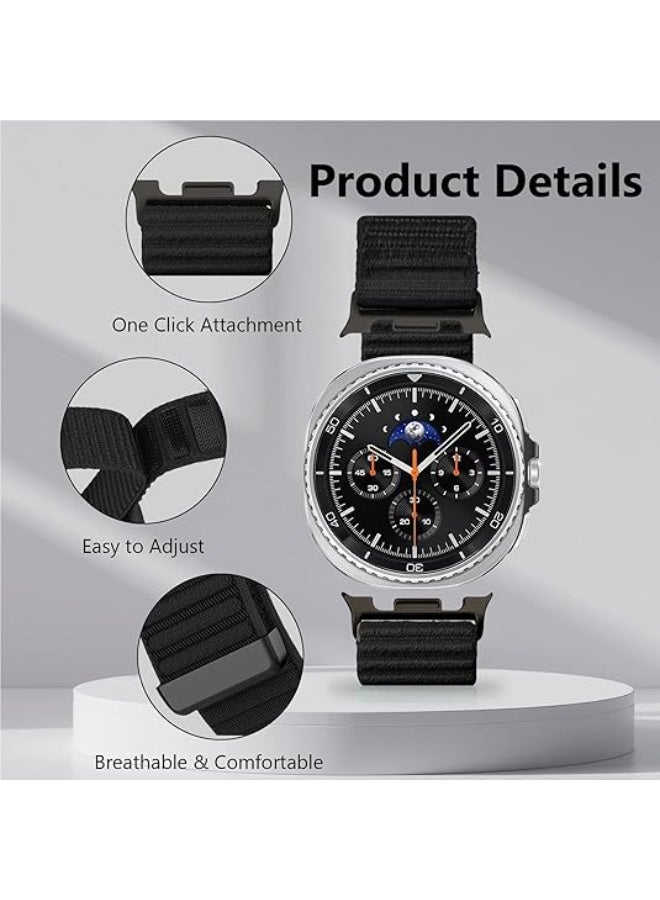 HablTech Nylon Sport Strap Compatible with Samsung Galaxy Watch 8 40mm 44mm/Galaxy Watch 8 Classic 46 mm Soft Adjustable Fabric Replacement Bands - Image 4