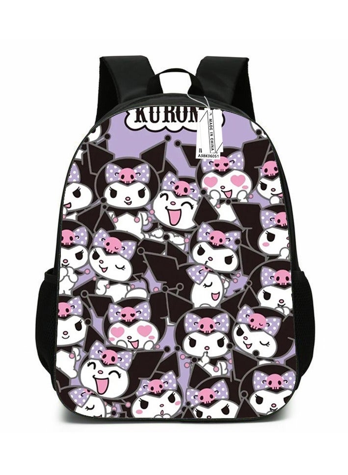 Children's Leisure Load Reduction Student Large Capacity Cartoon Anime Print Backpack and Schoolbag17 inches