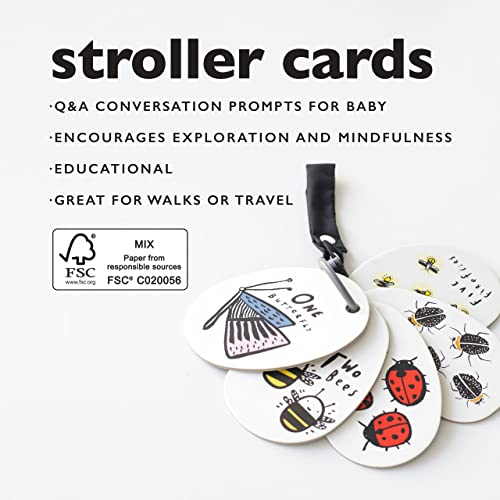 Wee Gallery Stroller Cards - I See Bugs to Count - Counting Numbers Travel Activity for Babies, Toddlers, with Snap on Strap for Walks, Car Seat, Bag, Stroller - Image 3