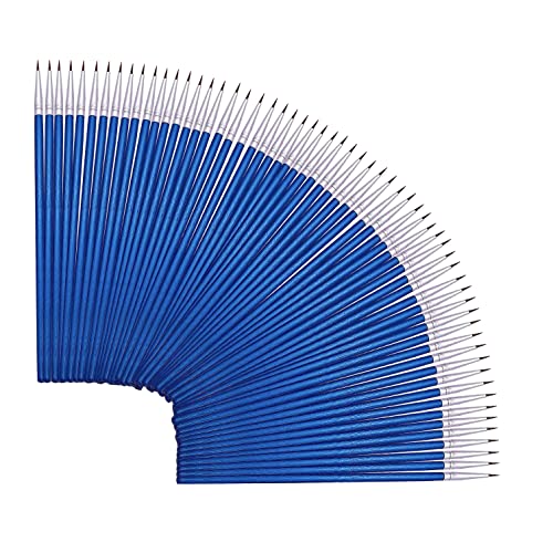 RUIHCBY 60 Pack Artists' Pointed Round Brush,Synthetic Bristles Painting,Detail Paint Brush,Nail Brushes for Miniature or Details Painting,Coloring,Drawing by Acrylic, Oil,Ink and Watercolor (S(#0)) - Image 1