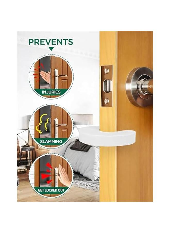 ميكسد مصدات باب من تول هاوس مكونة من 6 قطع، واقي باب امان للاطفال، سدادة باب اسفنجية متينة وناعمة تمنع اصابات الاصابع والارتطام، للمنزل والاطفال والحيوانات الاليفة لجميع الابواب (ابيض) - Image 4