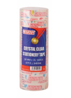 PARTNER 8-Piece Clear Clear Stationery Tape 18mm Width  - Image 2