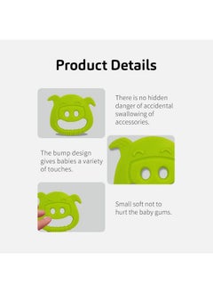 BuddsBuddy 100% Bpa Free Soft Silicone Baby Teether For 3 To 6 Babies (Zuzu Green)  - Image 3