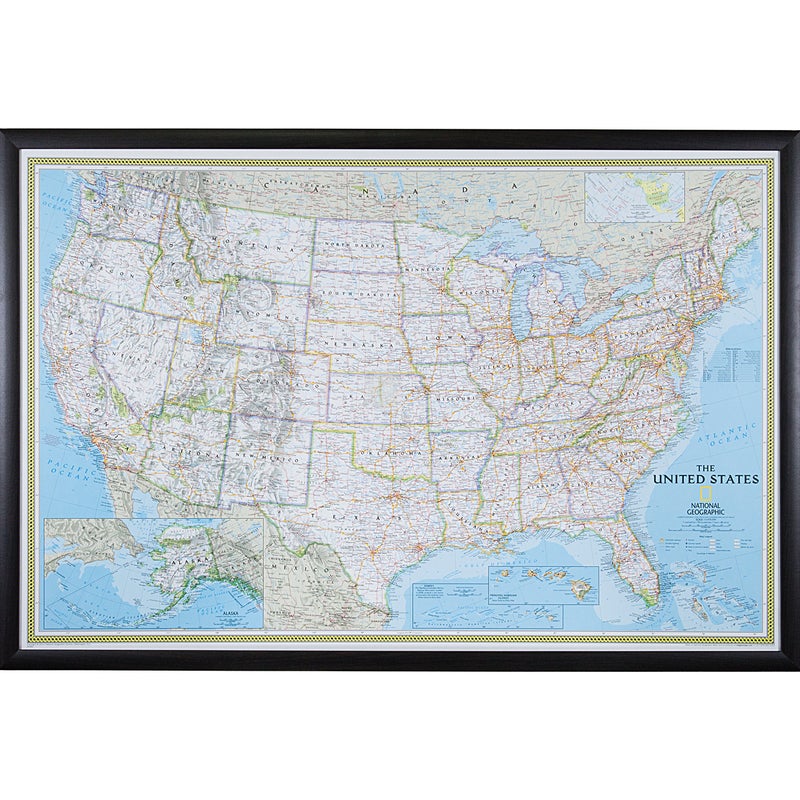 Craig Frames Wayfarer Classic United States Push Pin Travel Map