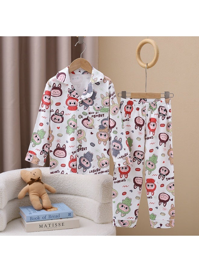 Pure Cotton Kids' Pajama Set for Toddlers and Young Children