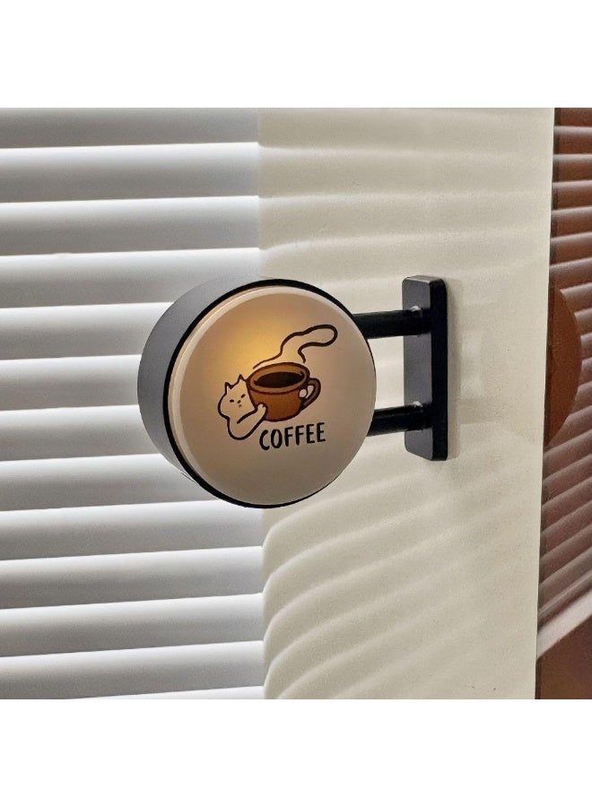Illuminated Coffee Corner Refrigerator Magnet, Luminous Decorative Fridge Sticker - Image 2
