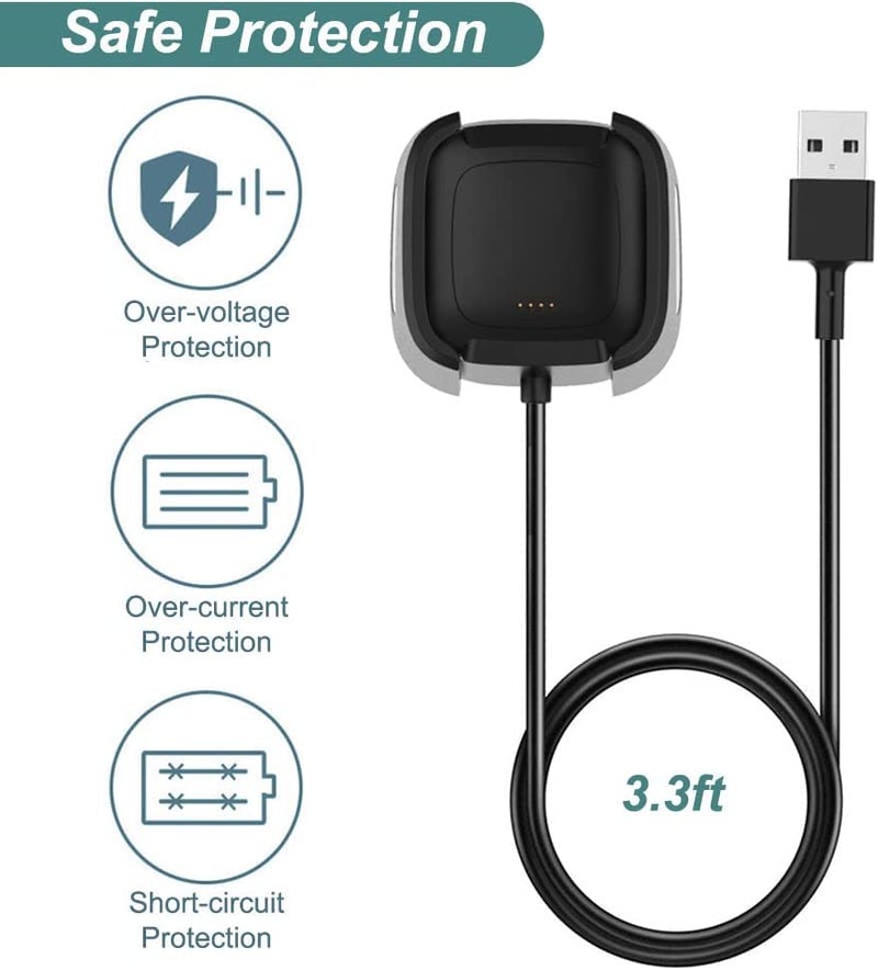 MARVIK Charger Cable for Fitbit Versa 2 Smart Watch Replacement Charging Cable for Fitbit Versa 2 Smart Watch (Not for Versa/Versa Lite), Smartwatch, Black - Image 3