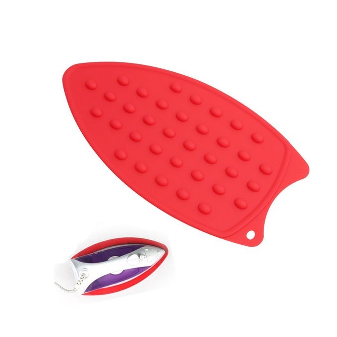 MULTIPURPOSE SILICONE IRON REST PAD FOR IRONING BOARD HOT RESISTANT MATSILICONE HEAT RESISTANT IRON REST PAD RED