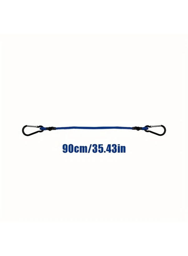 Blue Heavy Duty Stretchable Bungee Cords 35.43 Inch 122lb Breaking Strength Tie Down Straps - Image 1