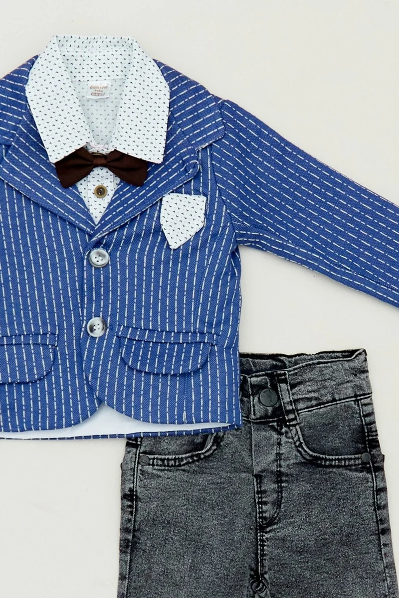 FullaModa 3-Piece Boy's Suit with Pocket Detail