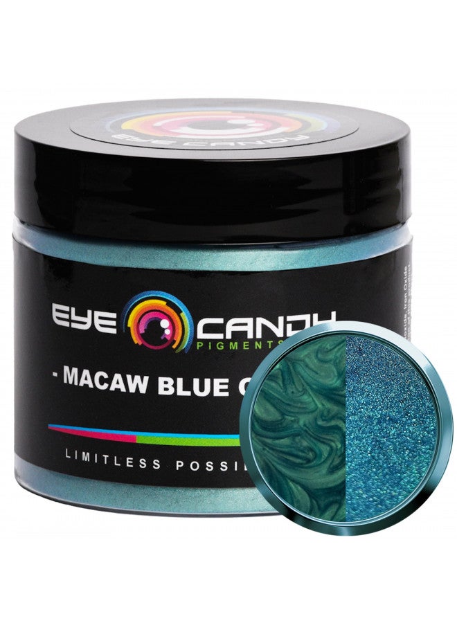 Eye Candy Eye Candy Premium Mica Powder Pigment Macaw Blue (50g) Multipurpose DIY Arts and Crafts Additive | Woodworking, Epoxy, Resin, Natural Bath Bombs, Paint, Soap, Nail Polish, Lip Balm (Macaw Blue, 50G) - Image 1