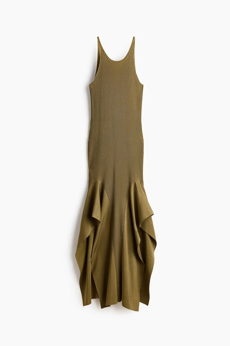 H&M Flounced knitted dress