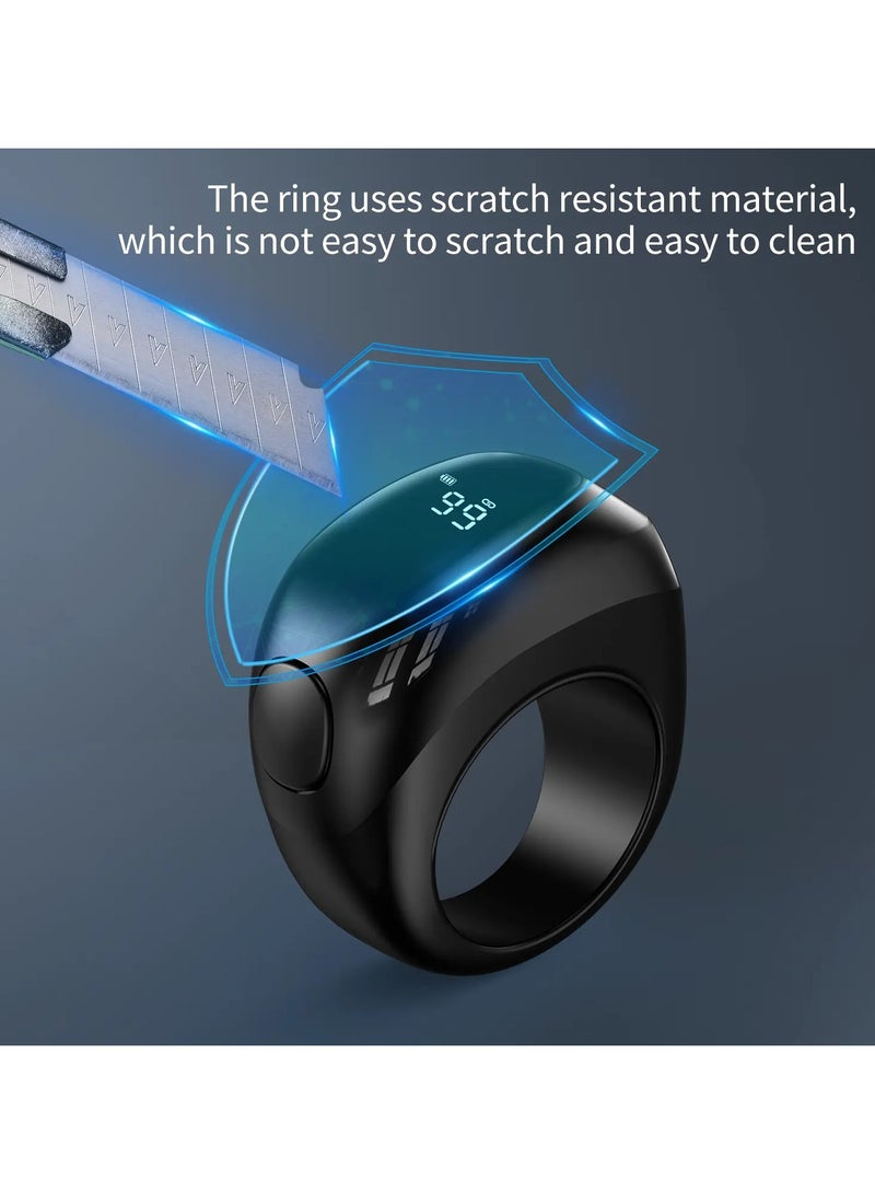Tasbih Zikr Smart Ring |  Adjustable Ring Finger Counter with 3 Sizes (18/20/22/24mm), APP Support Digital Counter Prayer Reminder Rings |  Waterproof 4 Digit Finger Counter Zikr Ring for Muslims  - Image 3