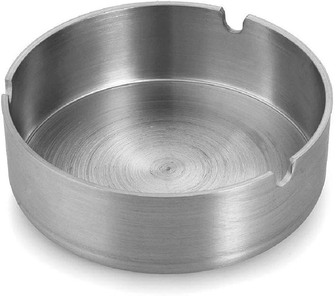 Windproof Stainless Steel Ashtray For Home Office And Outdoor Use Color 531 - Image 1