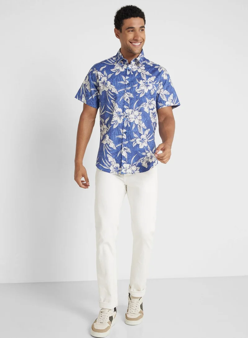Seventy Five Leaf Print Shirt