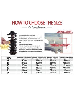 Topleo 2Pcs Universal Car Shock Absorber Spring Bumper Power Auto Buffers B Type Spring Bumpers Rubber  - Image 2