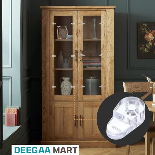 DEEGAA MART 40-Piece Mirror Holder Clip Kit – Clear Plastic Glass Fixing Clips , Wall Mount Mirror Hanging Kit for Bathroom, Cabinet Doors, Wardrobe, Frameless Mirrors - Image 4