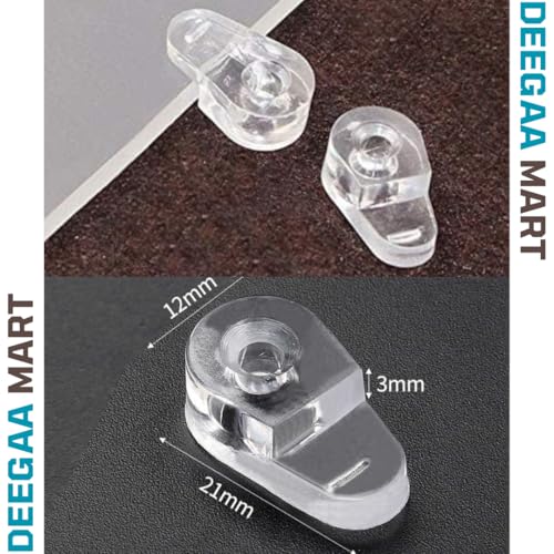 DEEGAA MART 40-Piece Mirror Holder Clip Kit – Clear Plastic Glass Fixing Clips , Wall Mount Mirror Hanging Kit for Bathroom, Cabinet Doors, Wardrobe, Frameless Mirrors - Image 2