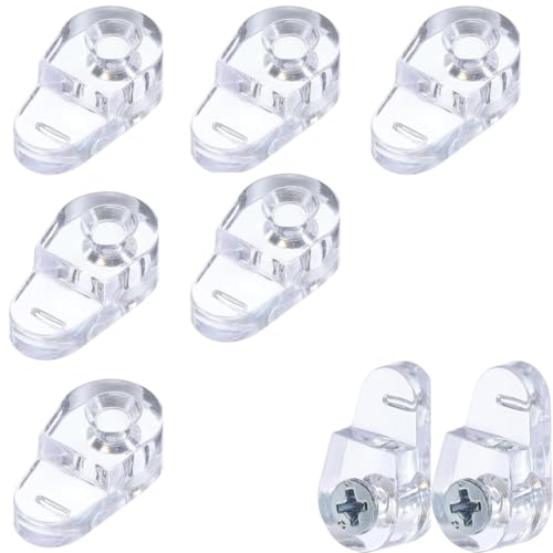 DEEGAA MART 40-Piece Mirror Holder Clip Kit – Clear Plastic Glass Fixing Clips , Wall Mount Mirror Hanging Kit for Bathroom, Cabinet Doors, Wardrobe, Frameless Mirrors - Image 1