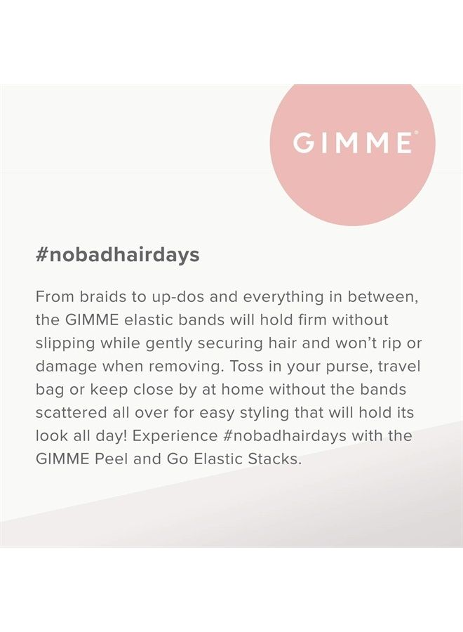 Gimme Beauty - Elastic Stacks - Peel Apart Rubber Bands for Hair - No Tearing or Ripping - Non-Slip Elastic Hair Ties - Hair Accessories for Women - Easy for Purse & Travel - Clear (320 Count) - Image 5