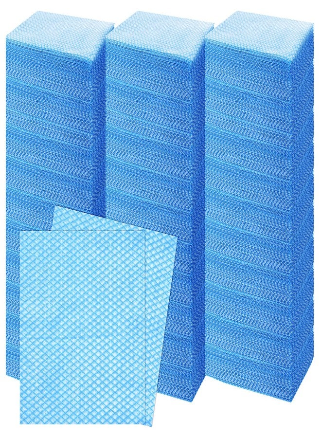 HaiFafafaing 300 Pcs Disposable Cleaning Cloths Heavy Duty Disposable Dish Cloths for Kitchen 13.78x15.75in Reusable Dish Rags Cleaning Towels for Bathroom Household Clean Blue 300 Pack - Image 1