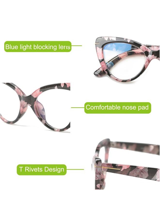 COVESATO Cat Eye Reading Glasses,Fashion Ladies Readers for Women(2 Mixed Color,2.00) - Image 5