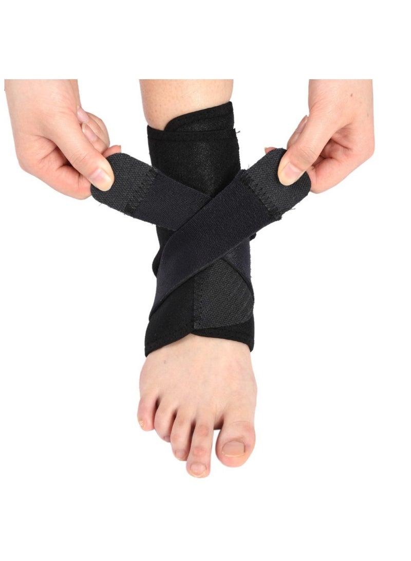 1 قطعة دعامة كاحل، دعامة كاحل مرنة قابلة للتعديل، غلاف من النيوبرين القابل للتنفس، واقي القدمين من دعامة الكاحل لكرة القدم للرياضة، التعافي من الإصابات، آلام المفاصل، وتر العرقوب - Image 5