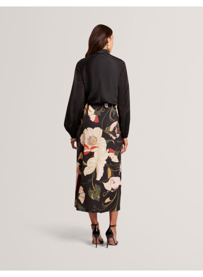 Ted Baker Neck Tie Printed Long Sleeve Top - Image 5