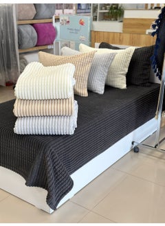 MERINOS Modern Line 2 Piece Blanket Set - Bone  - Image 2