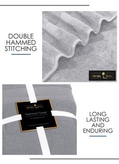 Siesta Zen Jumbo Bath Sheet 600GSM Hotel Spa Towel Extra Large 90x180cm (35x70 inches) Ultra Soft & highly Absorbent, Durable, Quick Dry Thick Super Soft Luxury Hotel Quality (Gift Pack)  - Image 5