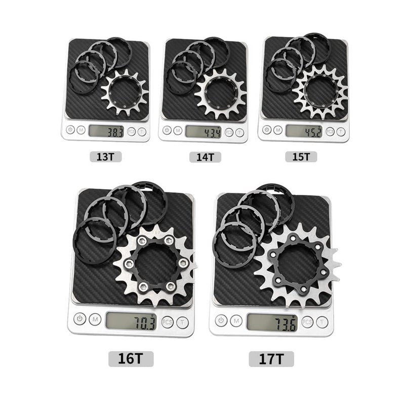 Bibike Single Speed Conversion Kit 13T/14T/15T/16T/17T/18T/20T/22T Single Speed Cassette & Spacers - Image 2