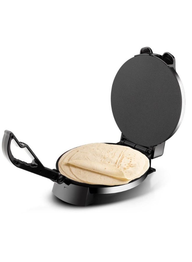 GLEVAR Flatbread Press for Chapathi & Tortillas | 1000W Non-Stick Electric Roti Maker | Adjustable Thermostat, Safe Handle | Home Use Dough Press | Easy to Clean Roti Machine - Image 1