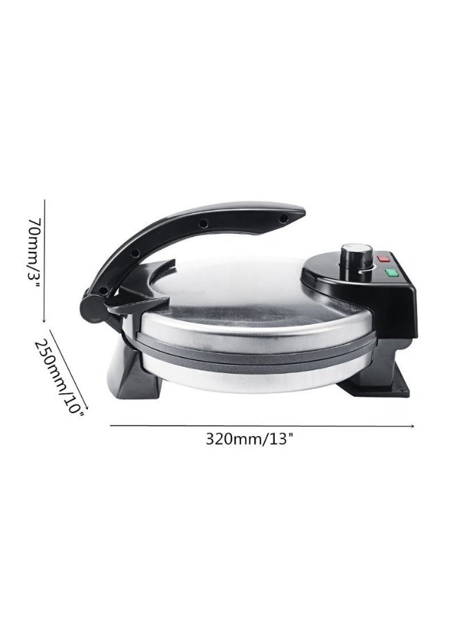 GLEVAR Flatbread Press for Chapathi & Tortillas | 1000W Non-Stick Electric Roti Maker | Adjustable Thermostat, Safe Handle | Home Use Dough Press | Easy to Clean Roti Machine - Image 4