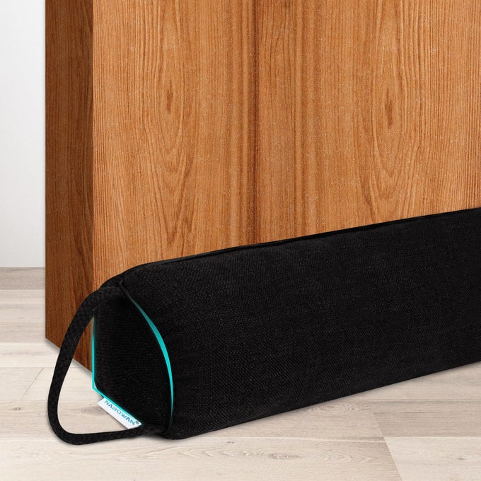 36 WEIGHTED UNDER DOOR DRAFT STOPPER TRIANGULAR DOOR DRAFT BLOCKER WITH HOOK LOOPS FOR EASY INSTALL SAVE ENERGY HOME ROOM ESSENTIALS