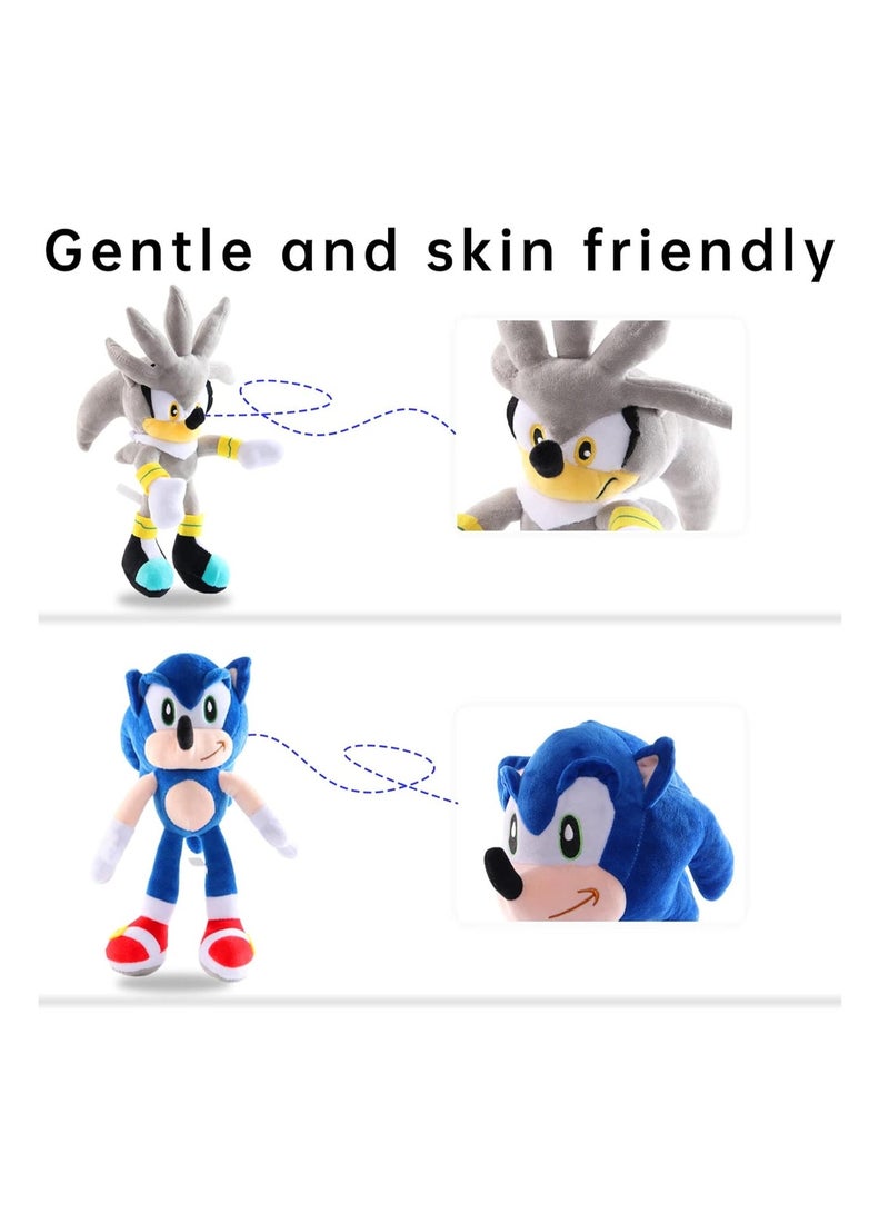 6pcs Sonic The Hedgehog Action Figures Plush Toys Stuffed Animals Puppets Set Hedgehog Tails Knuckles Shadow Tomy Amy Plush Doll - Image 2