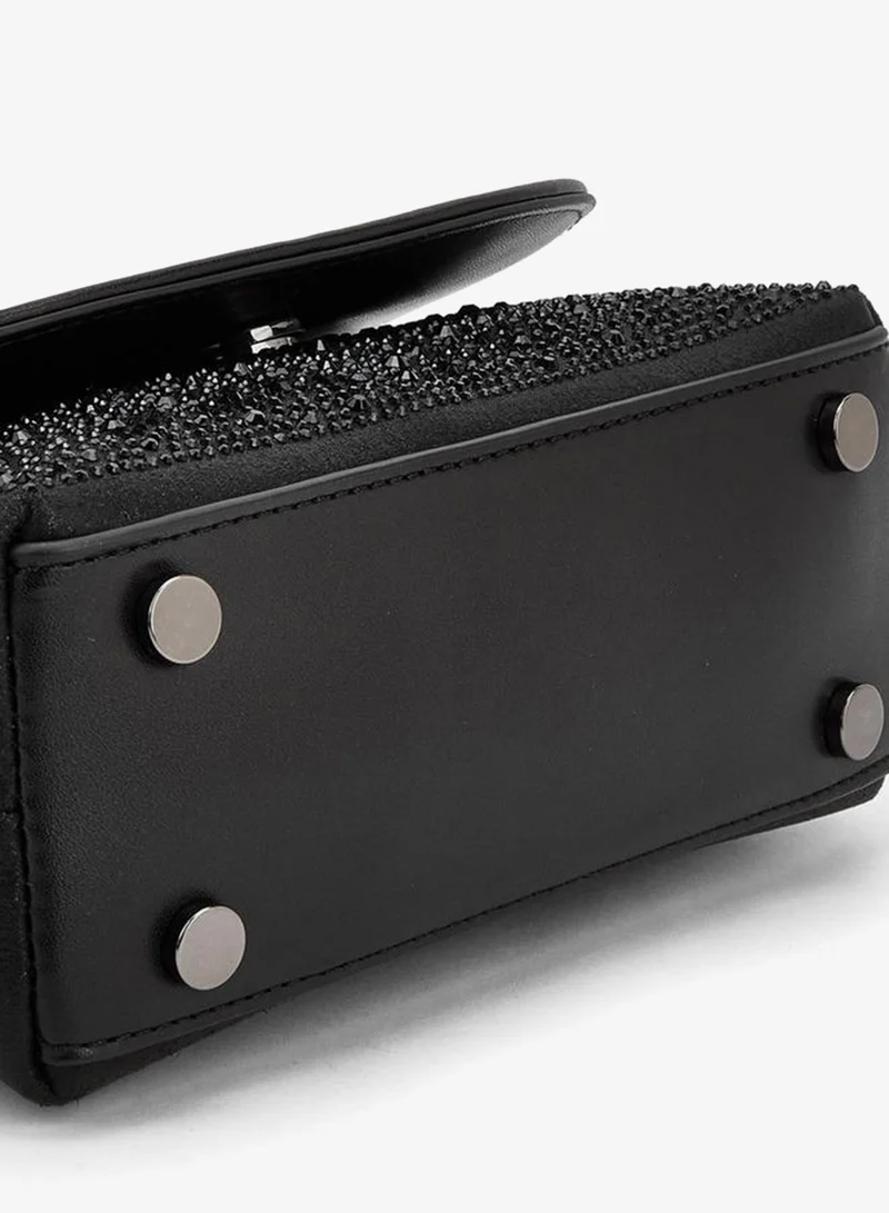 Celeste BLACK Embellished Crossbody Bag With Chain Strap for Women | Best Price UAE