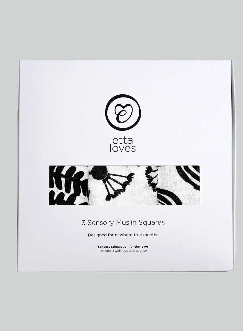 3-Pack Plant Print Muslins 0-4